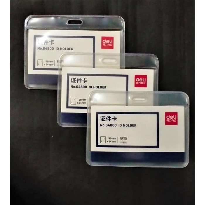 Gratis Ongkir Name Tag Id Card Holder Plastik Tebal A1 ( 9 X 5,4 ) 64800 Transparan