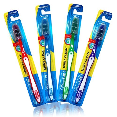 Gratis Ongkir Sikat Gigi Oral B Shiny Clean + Helm Pelindung Bersih Cerah Soft Halus