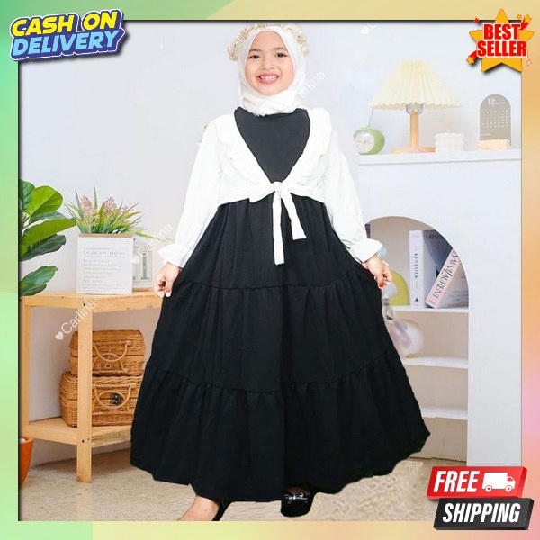 Usia 1-10 Thn Gamus Pakaian Muslim Terbaru Kid`S Ana Remaja Kekinian Premium Remaja Tanggung Dres Ng