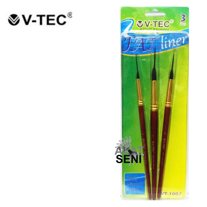 

V-Tec Fat Liner Brush Set 3 (Vt-1002) - Kuas Lukis Fat Liner Vtec Set