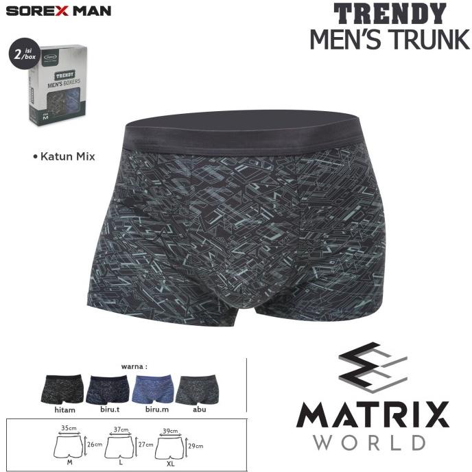 CELANA DALAM BOXER PRIA SOREX MAN KATUN MOTIF 2PCS