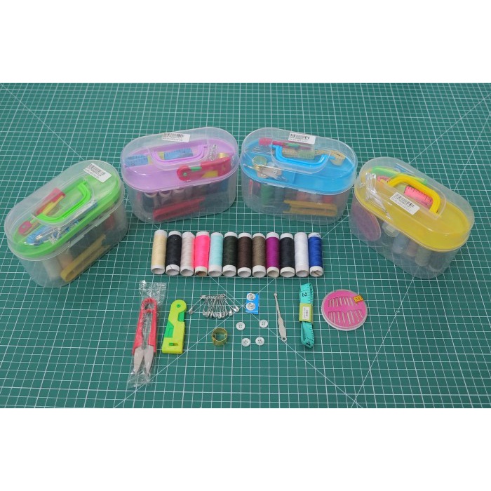 

Set Alat Jahit Perlengkapan Jahit Kotak Box Benang Jarum Peniti