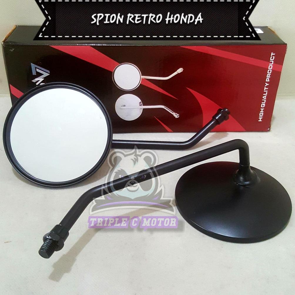 Bisa Cod Spion Retro Bulat Tangkai Panjang Klasik Honda Cb 100 Scoopy Genio Beat Fi Megapro Grand C7