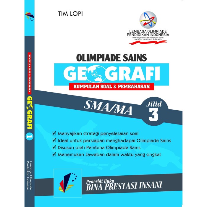 [New Ori] Kumpulan Soal  Pembahasan Olimpiade Sains Geografi Jilid 3 Terbaru