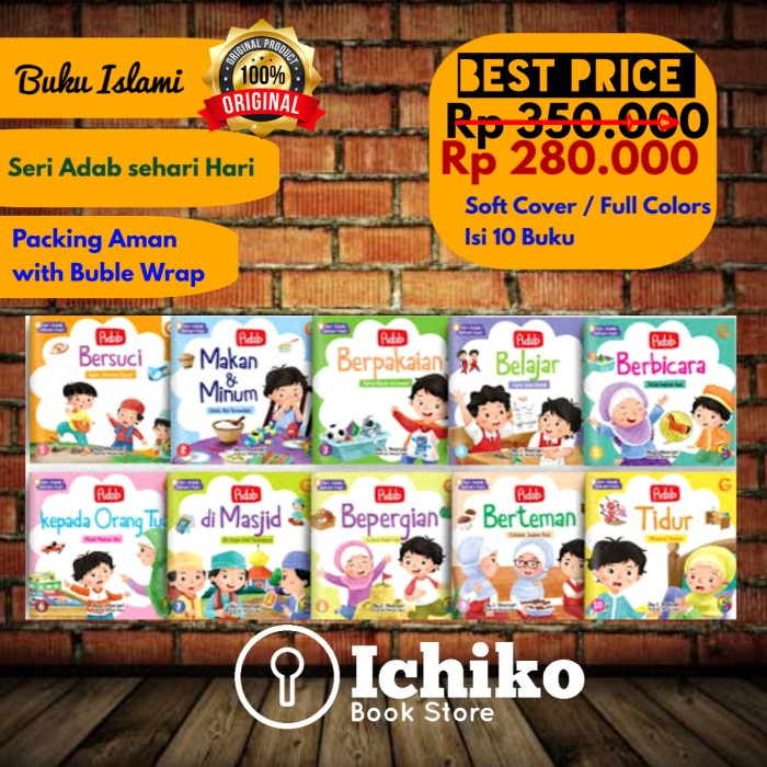 

Baru!! PAKET Buku Anak Seri Adab Sehari Hari - Isi 10 Buku