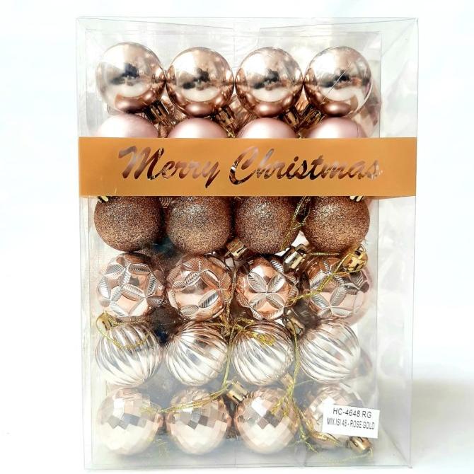 

Paket Bola 48 Pcs Murah Bola Premium Motif Pinus Dekorasi Pohon Natal Terbaik