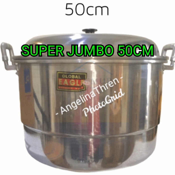 [Ori] Panci Langseng 50 Cm Eagle Alumunium - Panci Kukus Super Jumbo 50 Limited