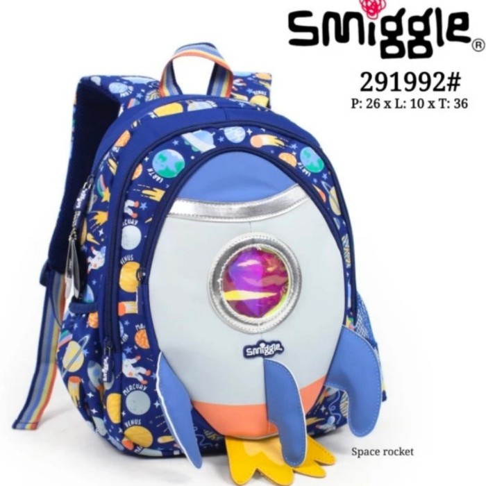 [Original] Smiggle Junior Backpack Space Roket / Tas Ransel Smiggle/ Tas Anak Tk Diskon