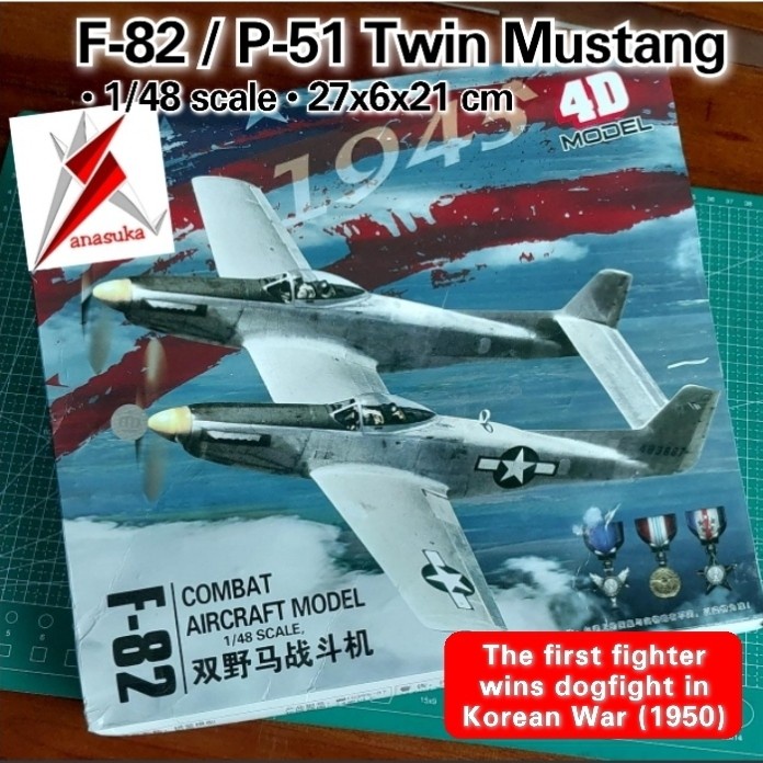 ✅COD Pesawat F-82 / P-51 Twin Mustang Model Kit Miniatur Berkualitas