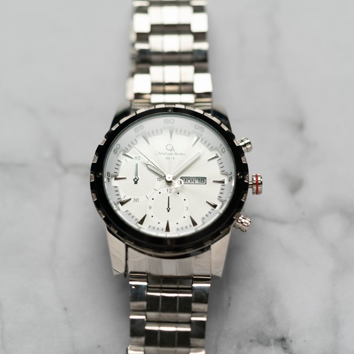 ✅New Ori Jam Tangan Pria Christyan Arden Daydate Ca8619 Gth-White46Mm Berkualitas
