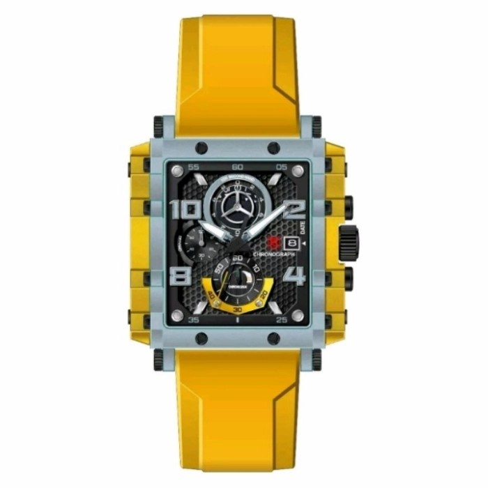 ✅New Ori Jam Tangan Pria T5 3886 Kuning Lis Soft Blue Rubber Original Berkualitas