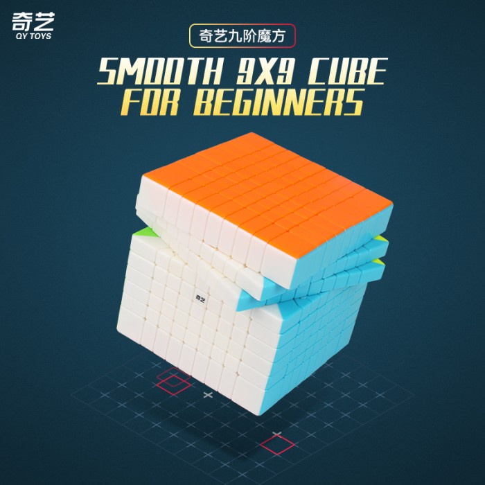 ✅New Rubik Qiyi 9X9 Cube Original Stickerless 9X9X9 Qi Yi Berkualitas