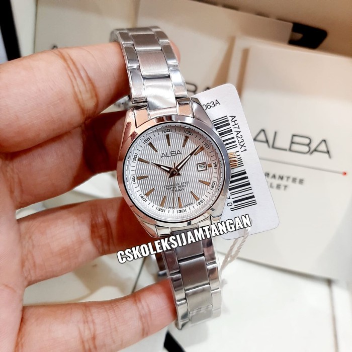 ✅New Ori Jam Tangan Wanita Alba Ah7A23X1 Ah7A23 Silver Original Garansi 1Tahun Berkualitas