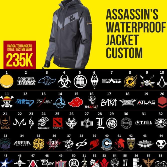 Assassin'S Waterproof Jacket Custom Logo Suka-Suka Sub
