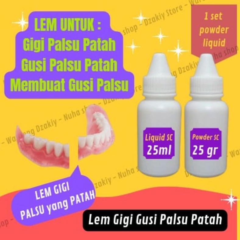 Model Baru Lem Gigi Palsu Tahan Lama Permanen Lem Gigi Patah Lem Gigi Serbuk Lem Gusi Palsu Patah Wa