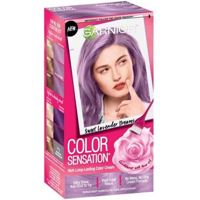 [New Ori] Garnier Color Sensation Hair Color / Cat Rambut Sweety Lavender Terbaru