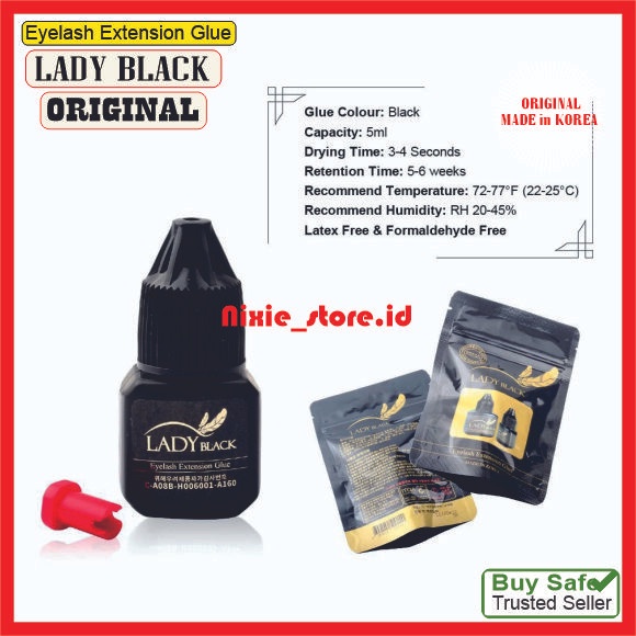 

Lem Bulu Mata Tanam Eyelash Extension Glue Lady Black 5 Ml Ori Sealed