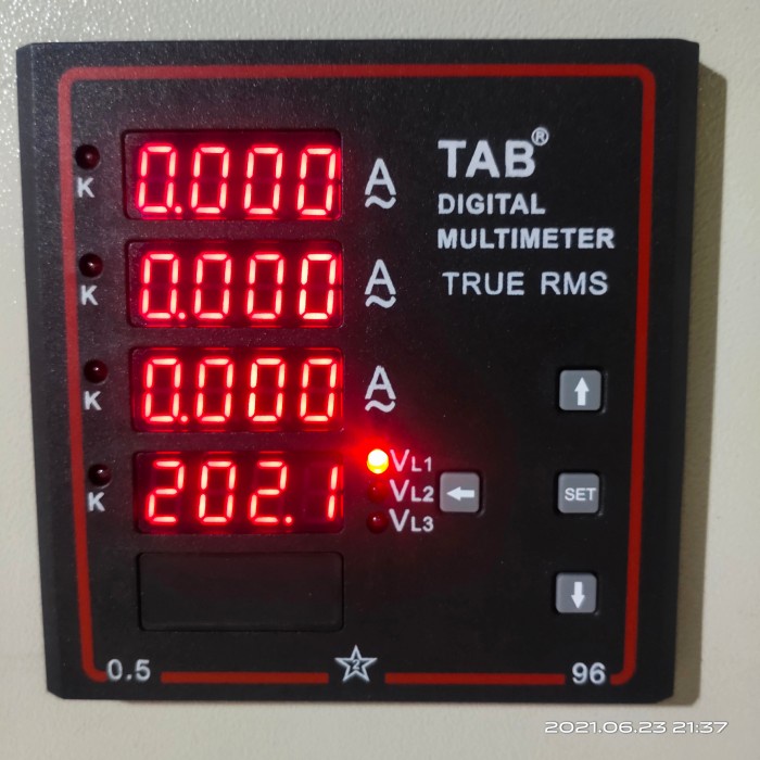 [Ori] Ampere Meter Digital 3 Phase Tab Terbatas