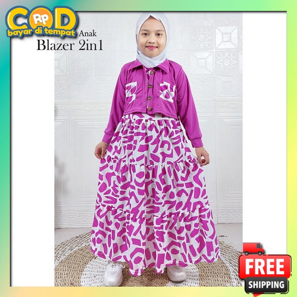 Pakaian Muslimah Anakk Gms Kid Perempuan Dress Amak Ghamis Ana Cewe Pakean Gaun Keds Remaja Tanggung