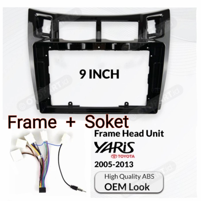 ✅Sale Frame Head Unit Yaris 9 Inch Head Unit Android Toyota Yaris 2005-2013 Diskon