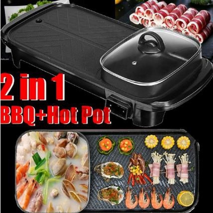 Wajan Teflon Teplon Pemanggang Panggangan Electric Hotpot Korea