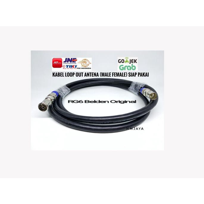 Kabel Loop Out Antena (Konektor Male Female) untuk Set Top Box 10Meter