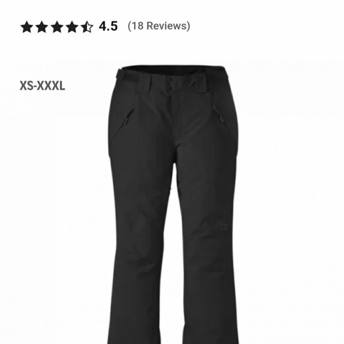 ✨Original Celana Gunung Hiking Winter Outdoor Research Snowcrew Short Black Wms Limited