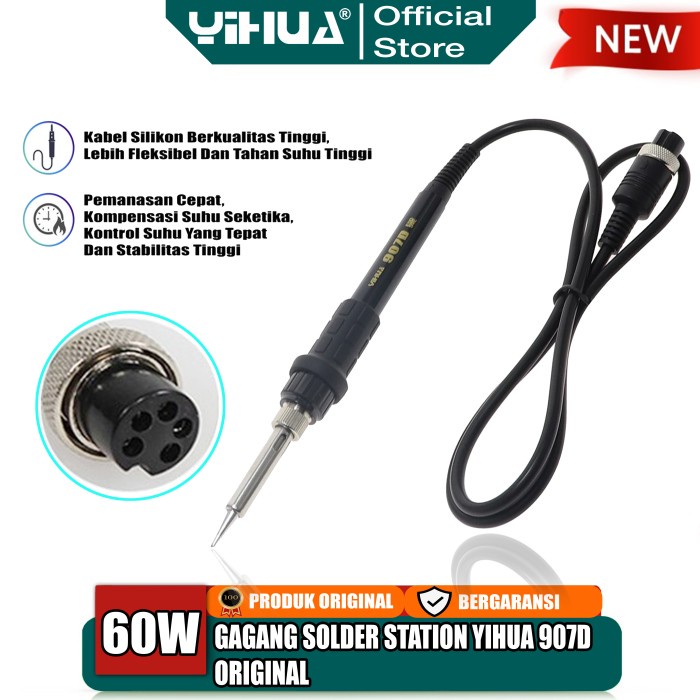 ✅New Yihua 907D Gagang Solder Station 5 Pin Core Yihua 936A 937D Soldering Diskon