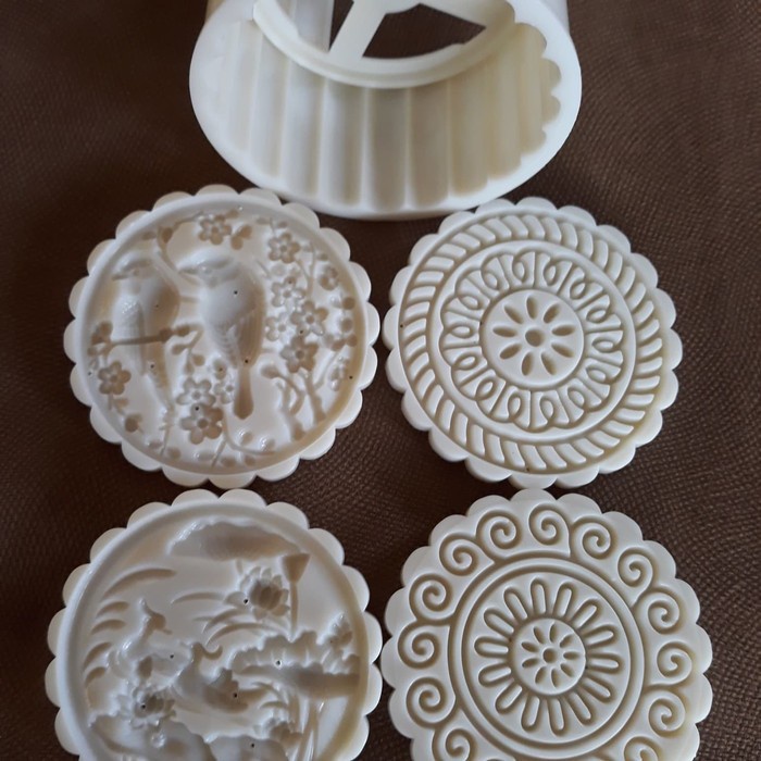 

✅Original Cetakan Kue Bulan Nastar Mould Mold Plunger/Mooncake 180Gr 4Motif Terbaru