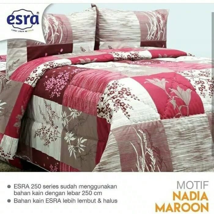 ✅Ori Bedcover Double Nadia Ll Katun Cvc Ll Katun Esra Terbaru