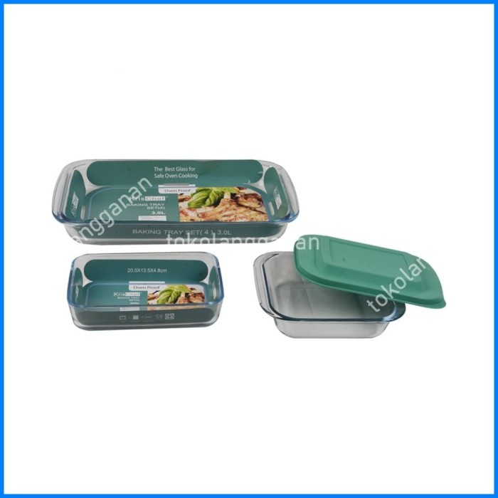 

✅Original Krischef Loyang Kue 4 Pcs - Transparan Limited