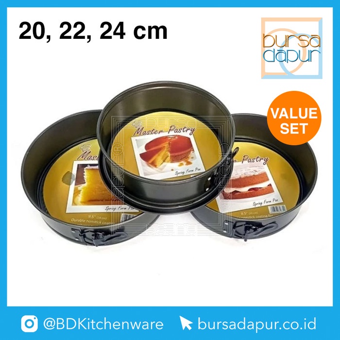 

✅Original Loyang Kue Anti Lengket / Master Pastry Spring Form Set 202224 Cm Limited
