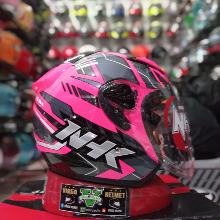 ✅Sale Helm Nhk R6 Patrol Se  Pink Fluo  Single Visor  R-6 Terbaru