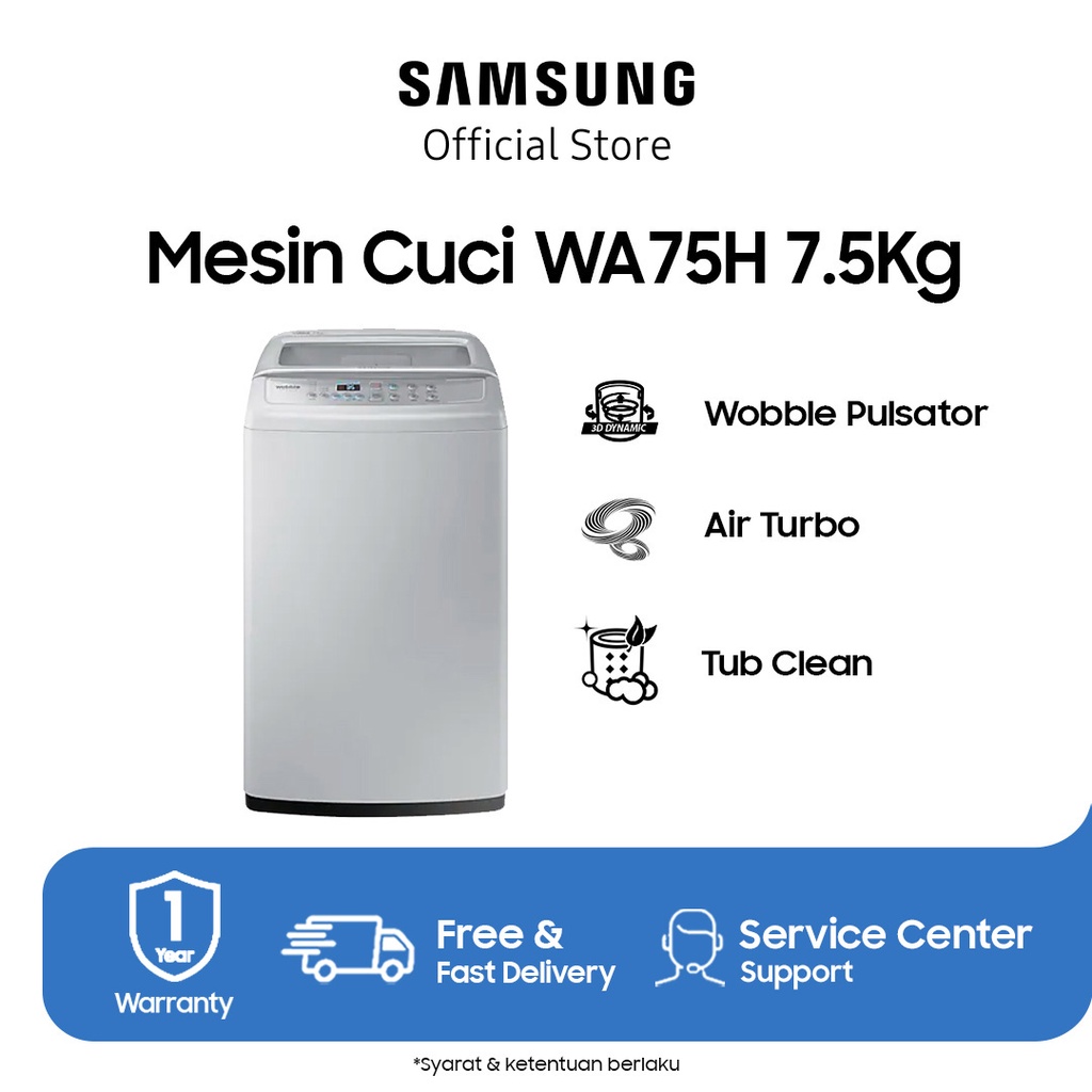 Samsung Mesin Cuci Top Loading 7.5 Kg WA75H4200SG