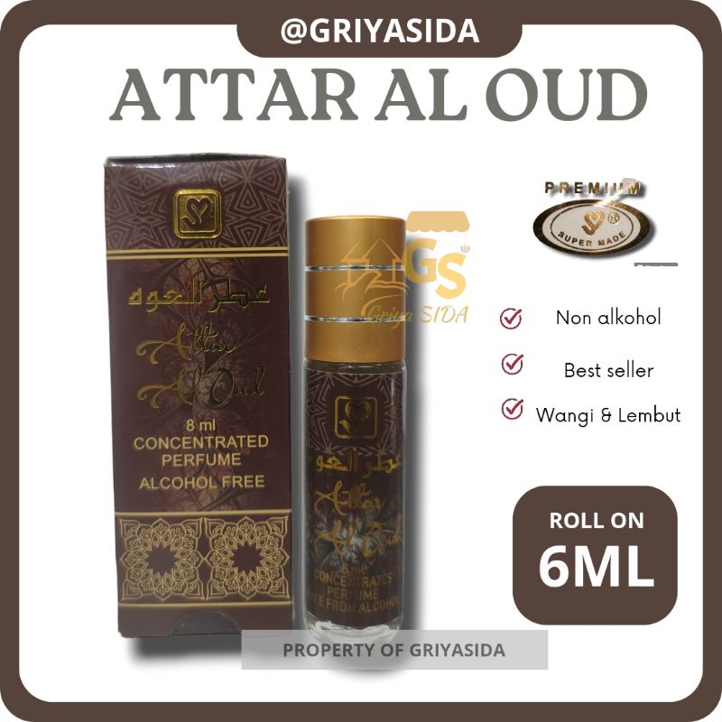 Parfum attar al oud 6ml roll on attar supermade arab