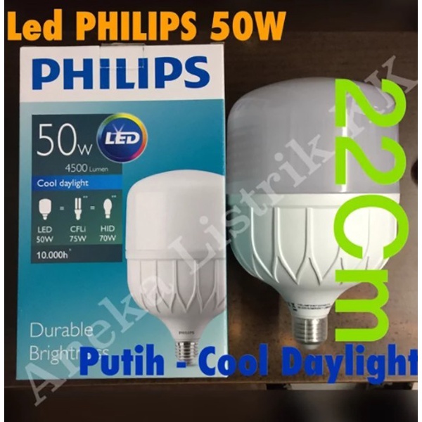 Bohlam Bola Lampu Led Philips 50 Watt Tforce Care W Watt Putih T Force Best