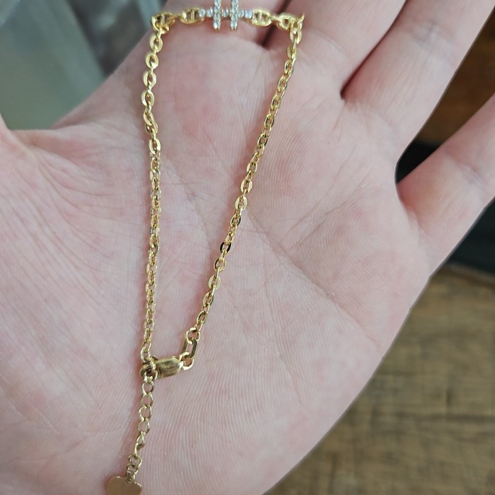 ✨Sale Gelang Paperclip Syahnaz Fashion Simple Emas Asli 375 8K Hwt Huruf H Terbaru