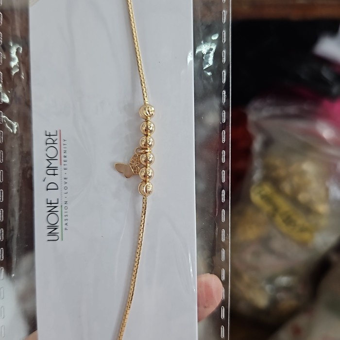 ✨Sale Gelang Serut Kupu Emas Asli 375 8K Mas Muda Butterfly Besar Kecil Ubs Berkualitas