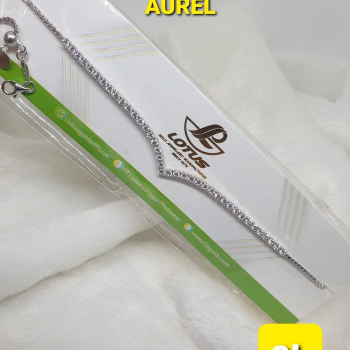 ✨Sale Gelang Serut Aurel Emas Putih 375 Diskon