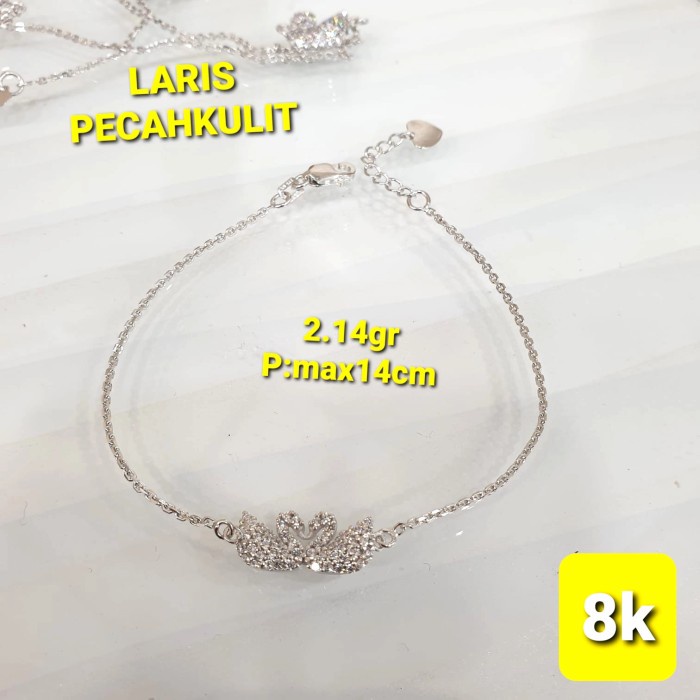 ✨Sale Gelang Serut Angsa Emas Putih 375 Berkualitas