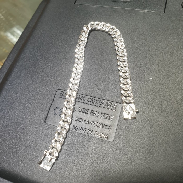 ✨Sale Gelang Emas Putih Sisik Naga Tipis Tapi Padat Berisi Limited