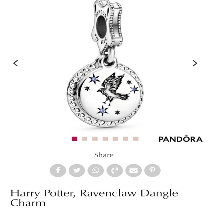 ✨Sale Pandora Harry Potter Ravenclaw Dangle Gelang Ori Berkualitas