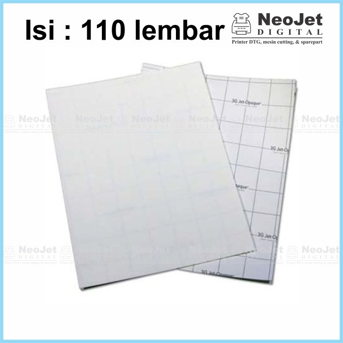 

✨Ready Transfer Paper Kertas Transfer 3G Opaque A4 Isi 110 Lembar Bonus Limited