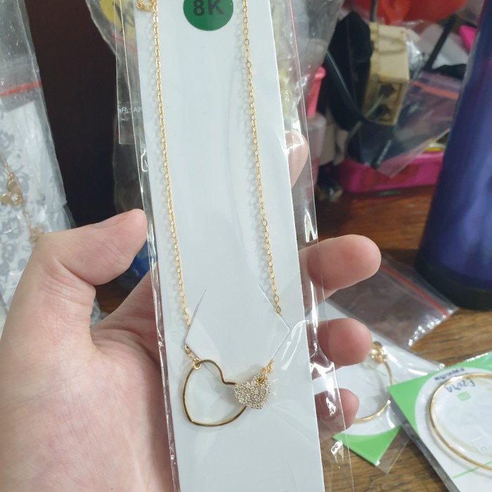 ✨Sale Kalung Koye Mawar Bunga Rose Emas Asli 375 Ubs Love Hati Korea Murah Terbaru