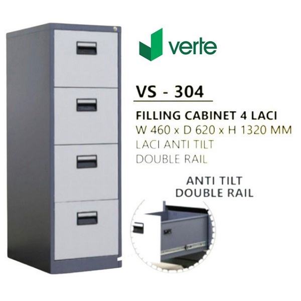 

FILLING CABINET/LEMARI ARSIP BESI 4 LACI VS 304