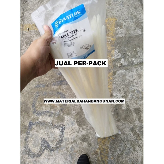 

✨Ready Kabel Tis Jumbo 7.6 Mm X 750 Mm Besar Ties Dahan Pohon Isi 100 Putih Limited