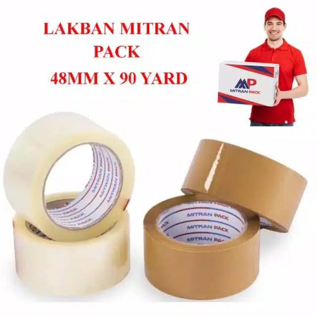 

✨Sale 1 Dus Lakban Mitran Pack 48Mm X 90 Yard Bening Diskon