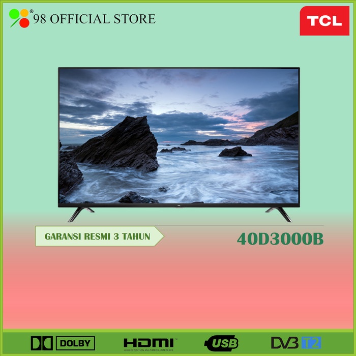 ✨New Tcl Led Tv 40Inch Digital - 40D3000B Limited