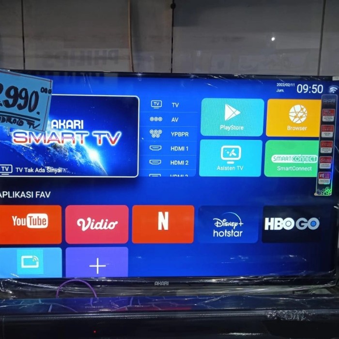 ✨New Led Tv Akari 32Inch Android Smart Tv At5432S Diskon