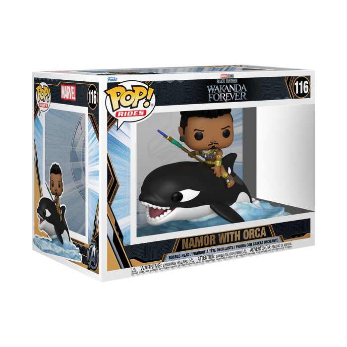 ✨Baru Funko Pop Rides Black Panther Wakanda Forever - Namor With Orca Terbaru
